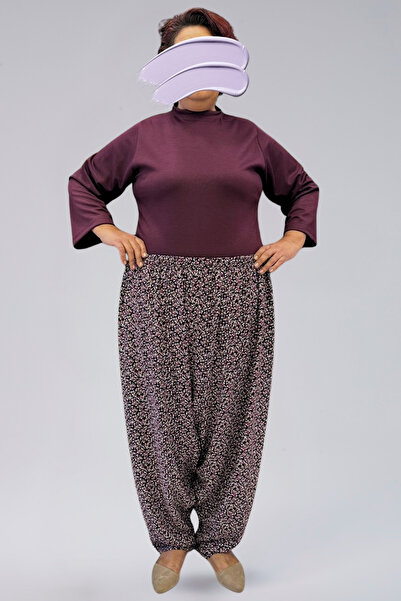 MİNUSA DESİGN Civil Patterned Viscose Fabric Women's Shalwar