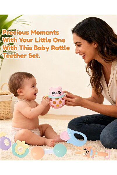 Generic 13-Piece Baby Rattle and Teether Set BPA-Free with Storage Box