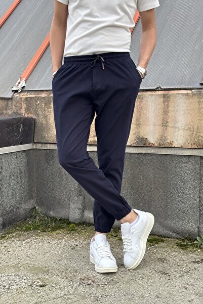 inpool Pantaloni pentru bărbați, cu talie și picioare elastice, de înaltă calitate, țesut din gabardină, din bumbac, pantaloni jogger 270-2