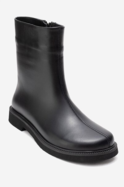 LuviShoes Lucano Black Skin Genuine Leather Women's Boots