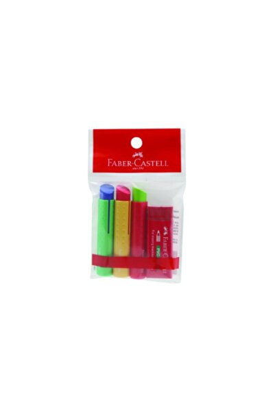 Faber Castell PVC-Free Eraser Set - 4 Piece Blister