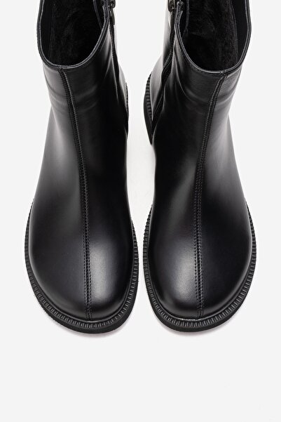 LuviShoes Lucano Black Skin Genuine Leather Women's Boots