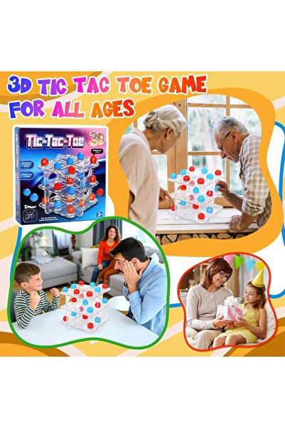 Toybox Children's Desktop Puzzle 3d Tic-tac-toe Math Marbles Logic Game