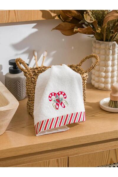 LC Waikiki Candy Cane Embroidered Face Towel 50X80 cm (W5)