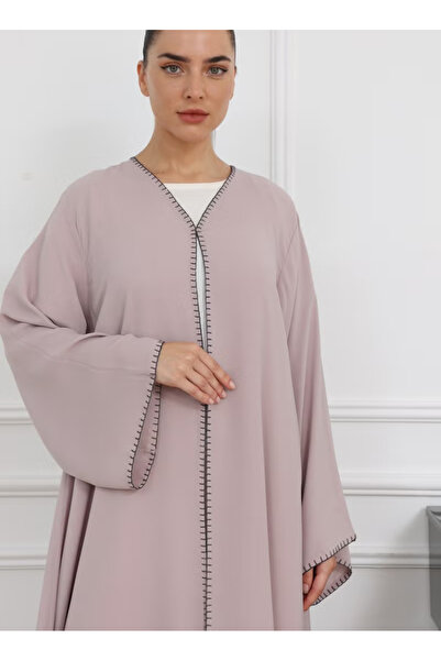 Nikias Abaya Double Shiffon Abaya With Thread Work