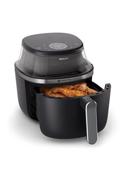 Philips Hot Air Fryer NA331/00, RapidAir Plus, 6.2 L, 1700 W, 12 presets, Black