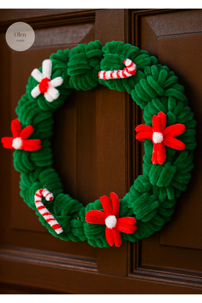 Olen Made Yılbaşı Çelenk DIY Kapı Süsü Hobi Kiti