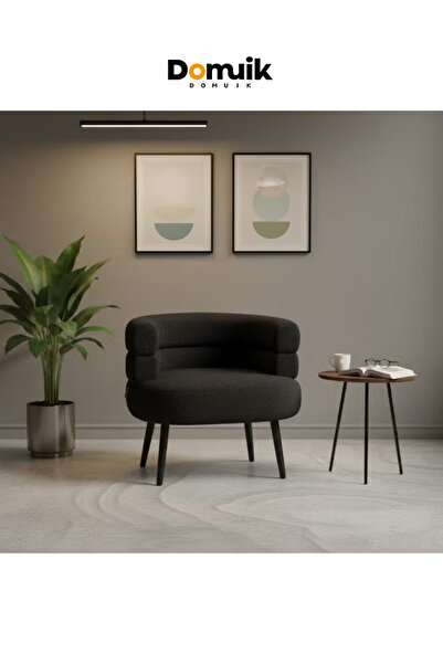 Domuik كرسي عصري بتصميم بوكل مع أرجل على الطراز الاسكندنافي 74×62×70 سم