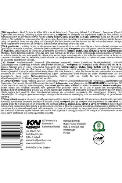 NXT Nutrition Beef Protein Isolate Powder, 1.8kg - Summer Fruits