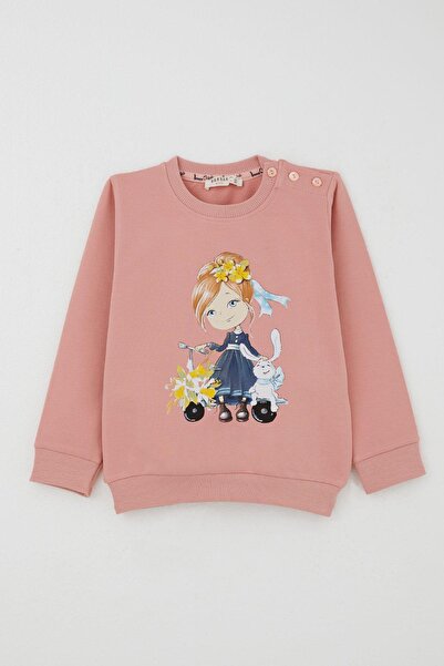 Breeze Girl's Tracksuit Set Scooter Girl Printed 1.5-5 Years Old, Dusty Rose