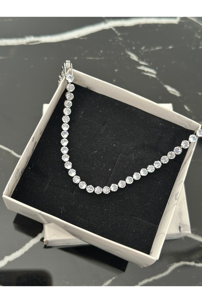 Menshure سوار الممر المائي من الفولاذ باللون الفضي