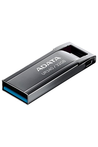 Adata USB Stick 32GB – USB 3.2, Speed 100MB/s, Metal Case, Fast Transfer, UR340, Metallic Black