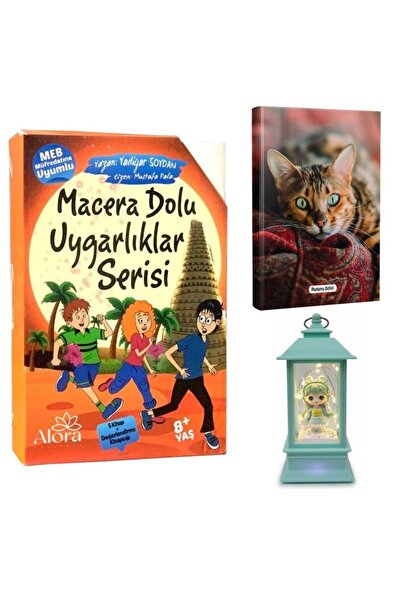 Halk Kitabevi 5 كتب من سلسلة 'حضارات مليئة بالمغامرات' - دفتر تخطيط القط المب...