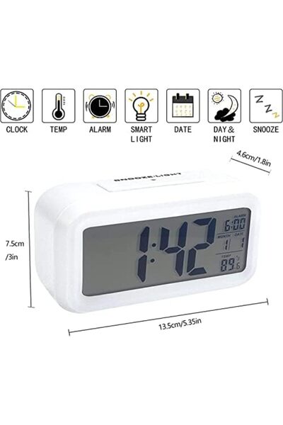STOREMAX fee Dijital Çalar Saat Büyük LED Ekranlı Başucu Saati 12/24 Erteleme...