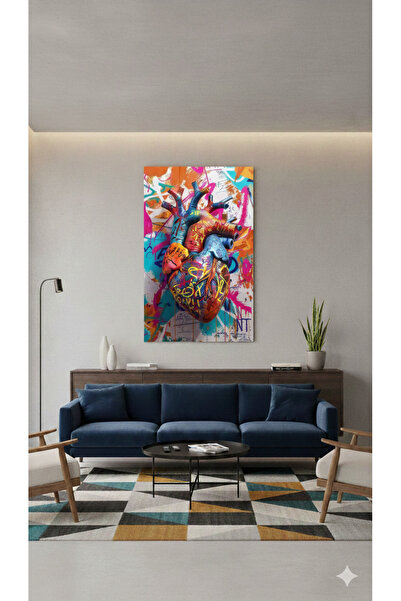 BLT DİZAYN Pictură pe sticlă cu inimă de artă stradală