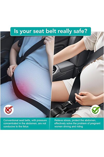 Generic حزام أمان قابل للتعديل للحمل (YHR) - يحمي الجنين ويمنع الضغط على البطن