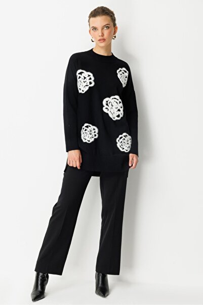 Ghisa ÇİÇEK DETAYLI TRİKO TUNİK