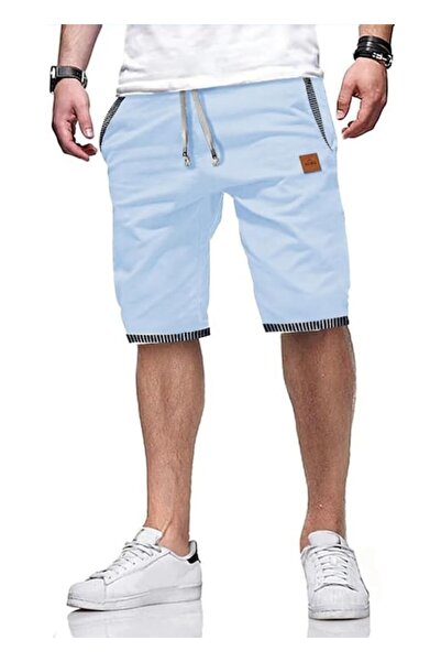 Zoxoz Men's Summer Shorts, 2XL, 60% Cotton/35% Linen/5% Elastane, Casual with Pockets