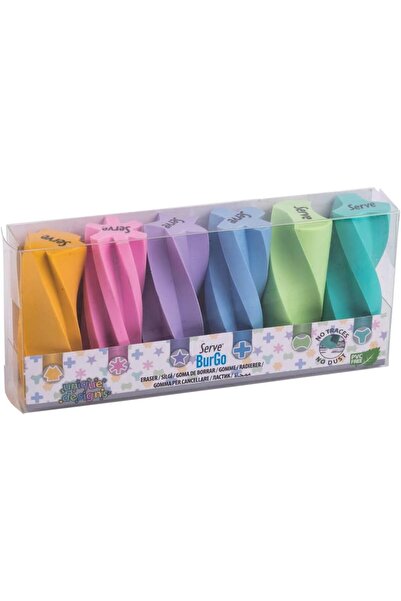 Yıldızan Tree_ Burgo Eraser Highlighter 6-Pack Pet _Yole 1162043