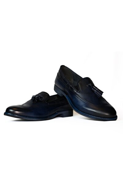 A Pantofi bărbătești, piele naturală, Ana Cori, albastru - 2961