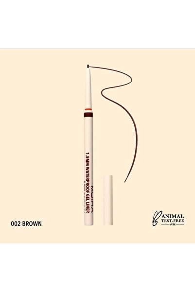 Moira Beauty مويرا - قلم تحديد جل مقاوم للماء 1.5 مم (002، بني)
