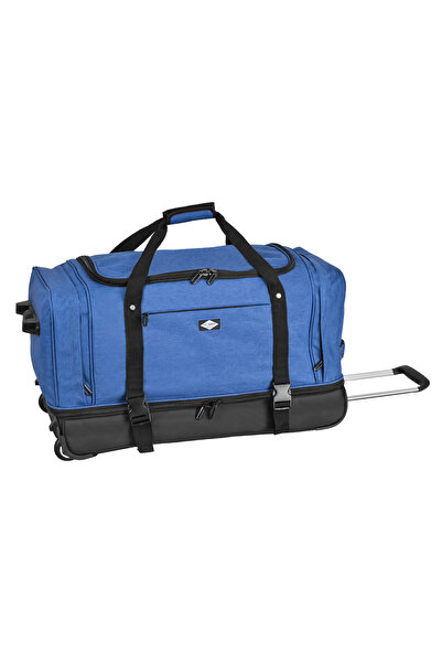 Lee Cooper Rolling travel bag, Lee Cooper, 2 compartments, polyester/cotton, 98L, 70 cm, blue