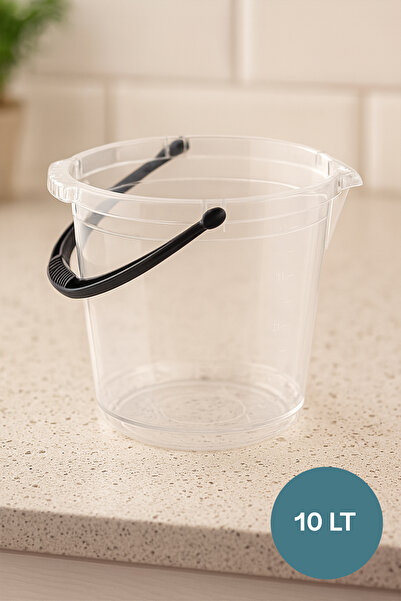 Entude 10 Lt Şeffaf Su Kovası – Kapaksız Temizlik Kovası, Banyo & Mutfak Kova...