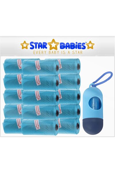 STAR BABiES حقيبة معطرة مع موزع - ستار بيبيز، أزرق، عبوة من 15 قطعة