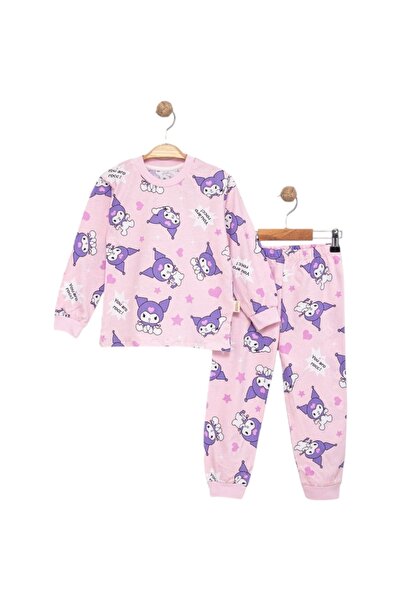 EXTRAÇARŞI Girl's Kuromi Patterned 100% Cotton Pajama Set