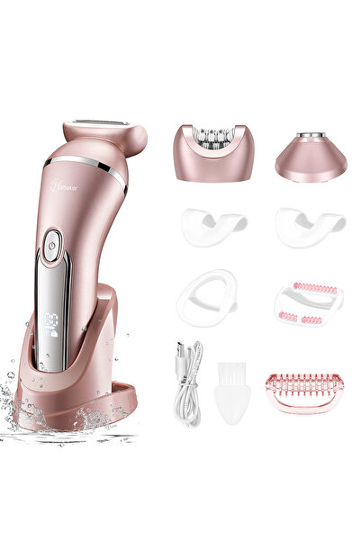 Hatteker Multifunctional 3 in 1 Electric Shaver for Women Lady Epilator Body Hair Removal Dry & Wet