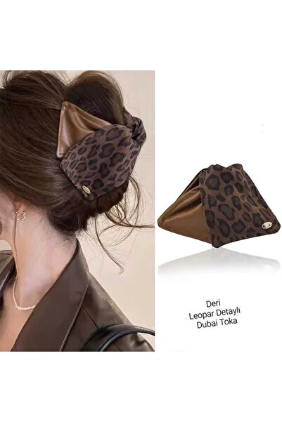 GÜLPEŞE Leopar Detaylı Dubai Toka Özel Tasarım Mandal Toka Yeni Trend