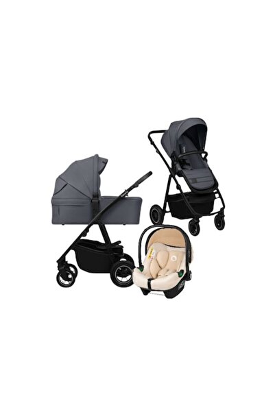 Lionelo Amber Plus 3in1 stroller, ADAC shell, reversible, up to 22 kg, gray