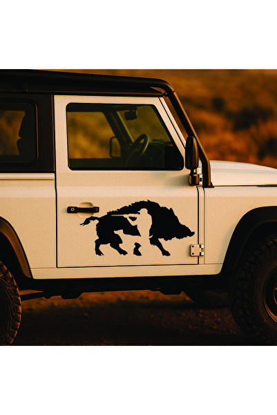 StickITsibiu Bear Hunter – Stickere Auto 4×4 Off-Road – Dimensiuni 40x18 cm.