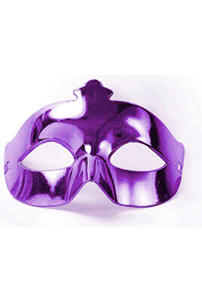 TanOzel Purple Color Costume Party Extra Shiny Prom Mask 15x10 cm