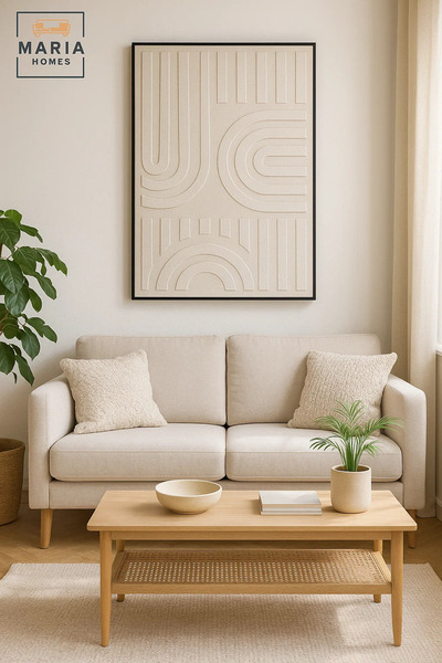 MARIA HOMES لوحة فنية تجريدية جدارية بمقاس 120×80، ديكور قماشي عصري بسيط