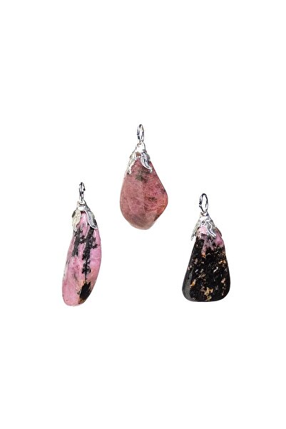 Mood Necklaces Pandantiv din rodonit - ± 1.5-3cm