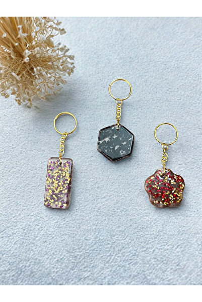 NYUZA سلسلة مفاتيح إيبوكسي 3 قطع