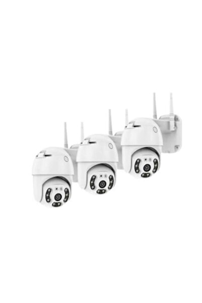 TLBShop Set of 3 surveillance cameras with phone app, Full HD, color view, Night Vision, motion sensor