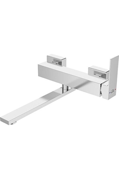 Laveo Kitchen sink faucet BLQ 080V, wall-mounted, long spout 282 mm, chrome