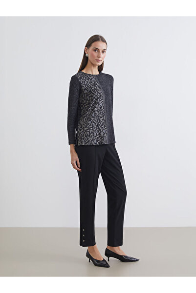 LC Waikiki Black Elastic Waist Women's Trousers