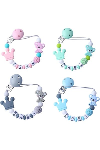 Paporich مشابك مصاصة من السيليكون - خرزات تسنين متينة من قطعة واحدة، حامل مصا...