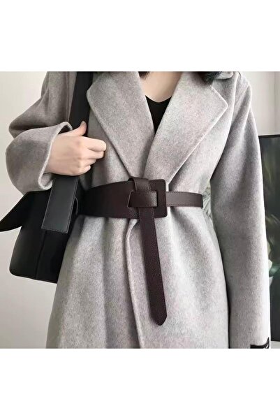 MODAM HİFA Leather Snap Fastener Women's Belt I Dress Belt Shirt Belt Coat Belt