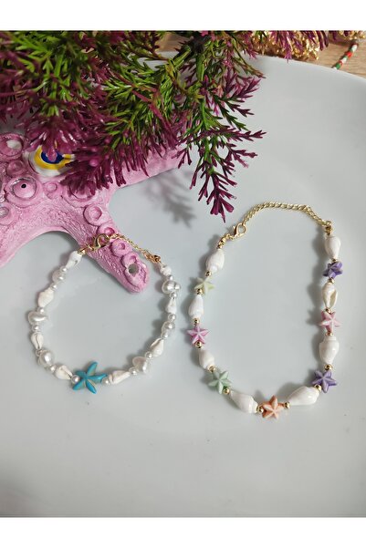 elbi bijuteri Deniz kabuğu halhal ve bileklik