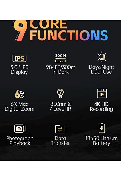 FNIRSI NVS-40 binoculars, infrared night vision, 4K, 6x zoom