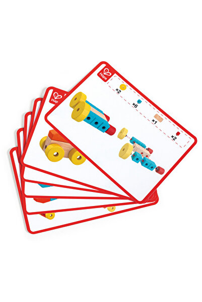Hape 44pcs Infinite Imagination Building Wooden Blocks w/ Cards