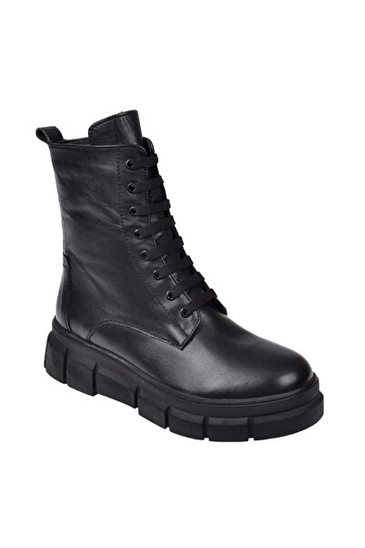 pullman Hakiki Deri Postal Kadın Bot KMP-334707 SİYAH
