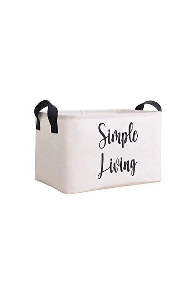 HomyJRs White Closet Laundry Children's Room Toy Organizer Folding Storage Basket Organizer25X18X15