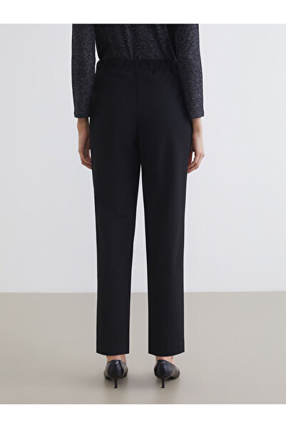 LC Waikiki Black Elastic Waist Women's Trousers