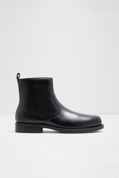 Aldo ARLEY - Erkek Siyah Hakiki Deri Fermuarlı Bot