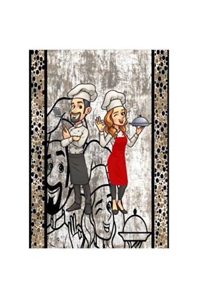 OEM Non-slip kitchen rug 120x180 cm, chef design